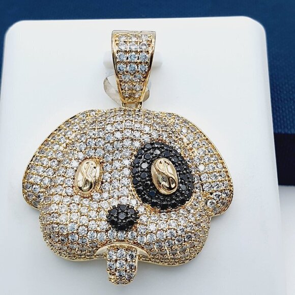 14K Gold Plated Cubic Zircon Pendant, INUS1BR260 - Picture 1 of 9